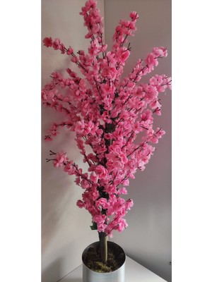 Rüzgar Çiçekcilik 145 cm Pembe Metal Saksıda Bahardali