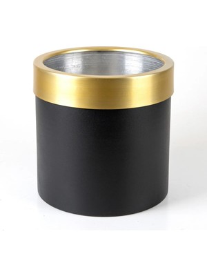 Rüzgar Yapay Çiçekçilik 30X30 Siyah Gold Saksı