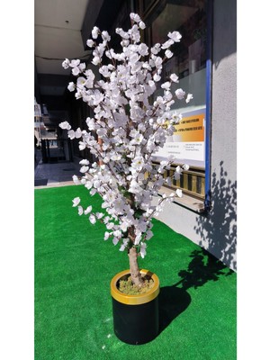 Rüzgar Yapay Çiçekçilik 140 cm Beyaz Bahardali Ağacı