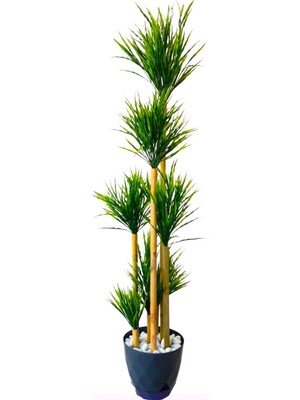 Yapay Püskül Bitkisi 1.35 Metre Boyunda Bambu Gövdeli Püskül Ağacı