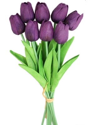 Rüzgar Yapay Çiçekçilik 8 Li Ebruli Mor Lale