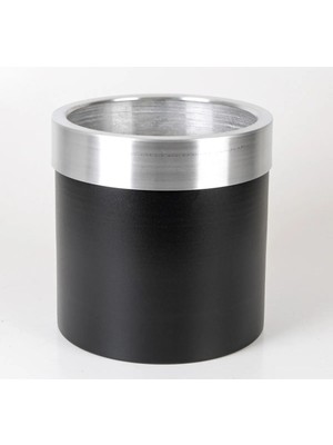 Rüzgar Yapay Çiçekçilik 30X30 Siyah Silver Saksı