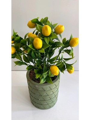 Rüzgar Yapay Çiçekçilik 35 cm Limon Ağacı