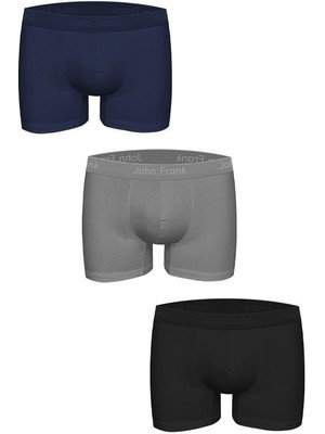 JOHN FRANK ÜÇLÜ NATURAL MODAL BOXER White