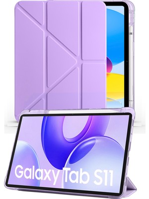 Nezih Case Samsung Galaxy Tab S11 11 Inç Uyumlu Akıllı Kalem Bölmeli Tablet Kılıfı