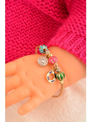 CEBECİ Cebeci 14 Ayar Çocuk Dorika Toplu Altın Bileklik