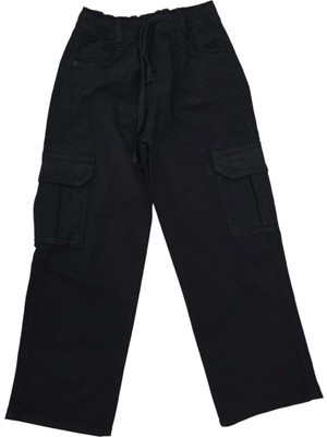 Başak Çocuk Giyim 432783 Baggy Keten Patolon 11Y,12Y,13Y,14Y,15Y - Siyah - 11-12 Yaş - BSK41X00011120-SİYAH-11-12 Yaş