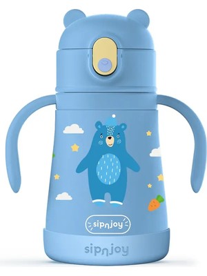 Sipnjoy - Sippypals Çocuk Su Termosu | 360 ml -  Koyu Mavi