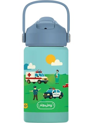 SipnJoy - FlipSip Çocuk Su Termosu | 360 ml - Rescue Crew