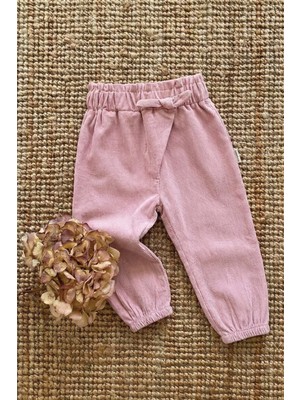 Cigit Kadife Bebe Şalvar Pantolon 0-3 Yaş Leylak