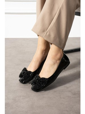 Emienza Emıly Vegan Rugan Deri Fiyonk Detaylı Bayan Babet