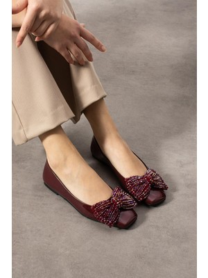 Emienza Emıly Vegan Rugan Deri Fiyonk Detaylı Bayan Babet