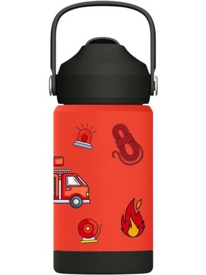 SipnJoy - FlipSip Çocuk Su Termosu | 360 ml - Firefighter Buddy