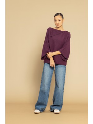 Nisan Triko Yaka Detaylı Triko Kazak