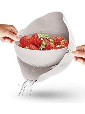 Tiklad Çok Amaçlı 360 Derece Dönebilir Pratik Hazneli Mutfak Süzgeç Elek