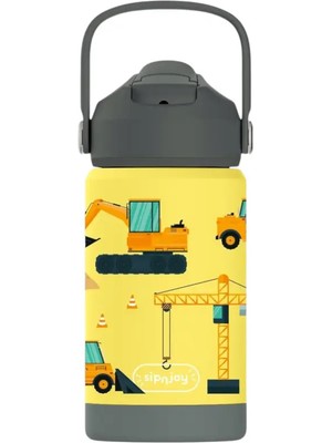 SipnJoy - FlipSip Çocuk Su Termosu | 360 ml - Builder Buddy