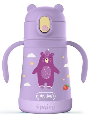 Sipnjoy - Sippypals Çocuk Su Termosu | 360 ml -  Mor