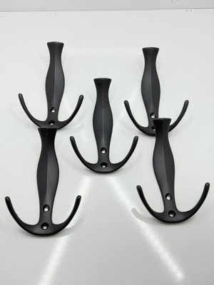 Yeniçeri  Portmanto Vestiyer Duvar Dolap Elbise Askısı Siyah Metal Mobilya Kapı Askılığı Askılık 5AD