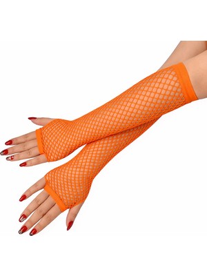 Tiklad Retro Turuncu File Parmaksız Eldiven 26 cm