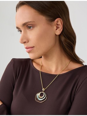 Jimmy Key Beyaz Üçlü Oval Figürlü Ayarlanabilir Kolye