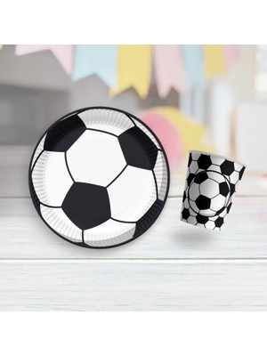 Beşiktaş Temalı Karton Tabak Bardak Set 8 Tabak 8 Bardak