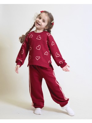 Ozzy Kids Kız Çocuk Kalp Desenli Eşofman Takımı