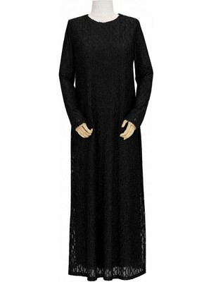 JOOQSTORE Dokulu Sim Detaylı Uzun Elbise