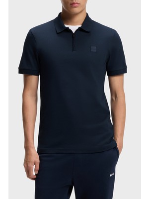 Boss Pamuklu Slim Fit Yarım Fermuarlı Polo Erkek Polo 50537507 464