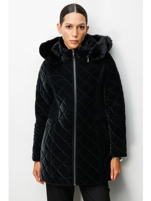 Ekol Dikiş Detaylı Kapüşonlu Şişme Mont  6617