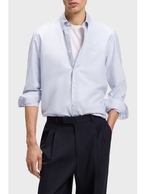 Boss % 100 Pamuk Regular Fit Düğmeli Yaka Logolu Gömlek Erkek Gömlek 50555966 531