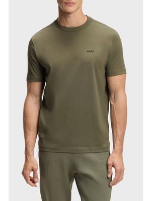 Boss Streç Pamuklu Regular Fit Bisiklet Yaka T Shirt Erkek T Shirt 50506373 257