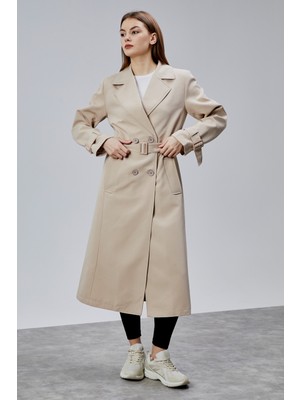Bolivente Victoria Bej Kemerli Regular Trençkot