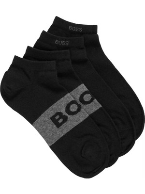 Erkek Rahat Tabanlı Boss Logolu Siyah Çorap 50469720-001