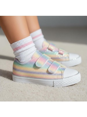 Gala Stil Gala Çırtlı Renkli Kız Çocuk Ayakkabı