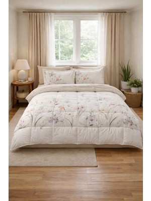 Özdilek White Lily Çift Kişilik Uyku Seti - Lila