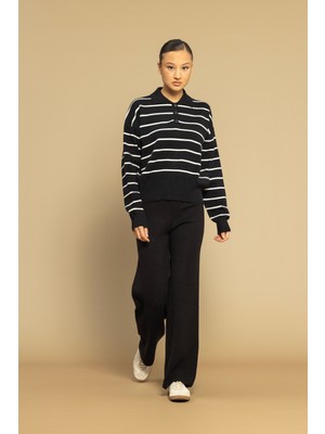 Nisan Triko Çizgili Triko Takım