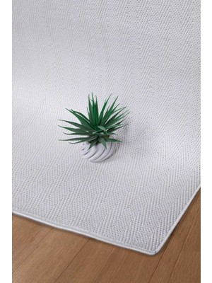 Valery Home Venüs Sisal Beyaz Modern Dokuma Kilim Hasır Yıkanabilir Yolluk