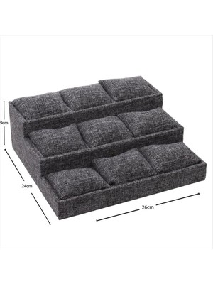 Datatek 3 Basamaklı Keten Kumaş Yastıklı Stand