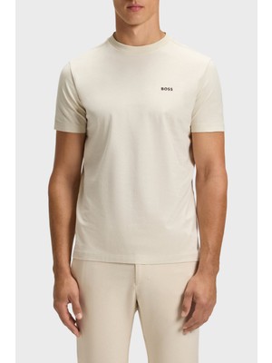 Boss Streç Pamuklu Regular Fit Bisiklet Yaka T Shirt Erkek T Shirt 50506373 275