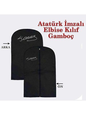 Asilmeydan Atatürk İmzalı - Siyah - Elbise Kılıf Gamboç - Gardrop Düzenleyici