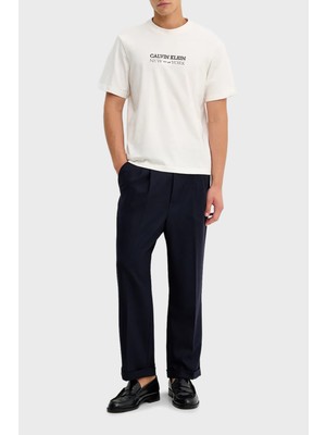 Calvin Klein Pamuklu Regular Fit Logolu Bisiklet Yaka T Shirt LV04RE833GYBH Erkek T Shirt LV04RE833G Ybh