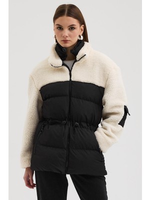 Lijuri Yün Karışımlı Rahat Şişme Mont  7109