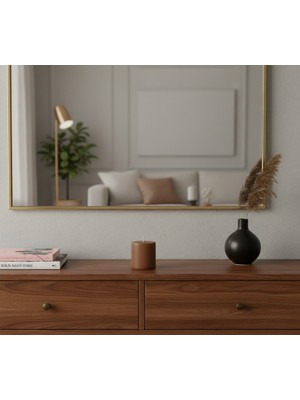 Artepieza 5*5 Silindir Kahverengi Mum - 5*5 Kahverengi Silindir Dekoratif Mum