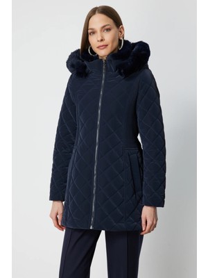 Ekol Dikiş Detaylı Kapüşonlu Şişme Mont  6617