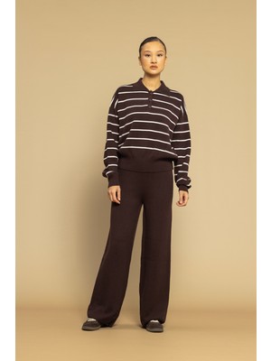 Nisan Triko Çizgili Triko Takım