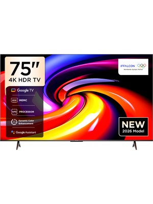 iFFALCON 75U65 75'' 190 Ekran Uydu Alıcılı 4K Ultra HD Google HD TV