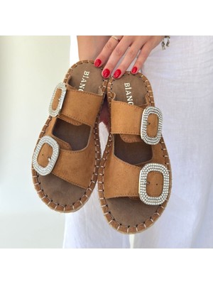 SEPET365 Hertas Vizon Nubuk Tokalı Terlik