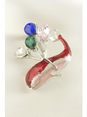 Datatek Yunus Mineli Taşlı Broş