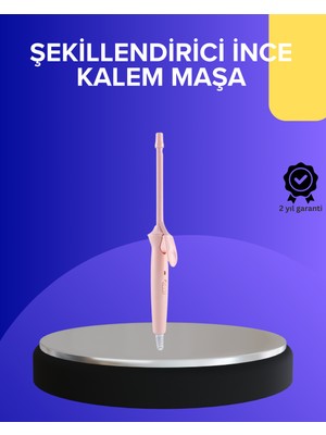 Astraltech Profesyonel Saç Maşası 9mm Seramik Kaplama Ince Bukle Maşası