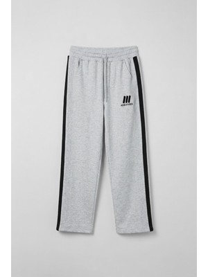 Abluka Online Erkek Baggy Şerit Detaylı Eşofman Altı Gri